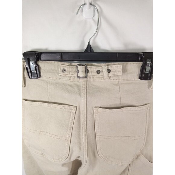 Old Navy Women's Tan Extra High-Rise Sky-Hi Straight Jeans Size 0 - Picture 3 of 6